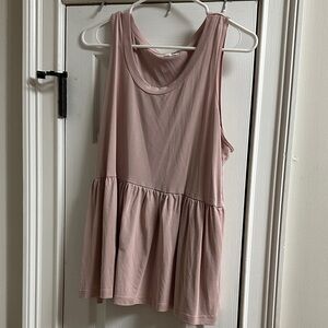Maurices Light Pink Peplum Tank Top